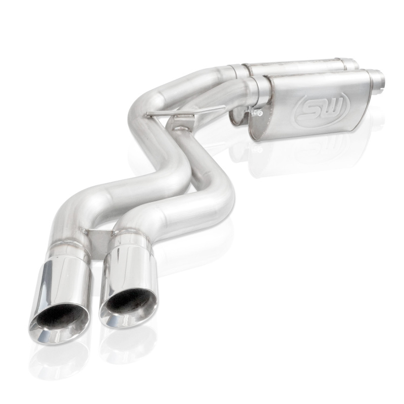Ford F-150 Performance Exhaust - Front Passenger Rear Tire Exit - Stainless Works - Exhaust Catback with X-Pipe Turbo Resonator - `10-`14 Ford F-150 Performance Exhaust - Front Passenger Rear Tire Exit - Stainless Works - Exhaust Catback with X-Pipe Turbo Resonator - `10-`14
